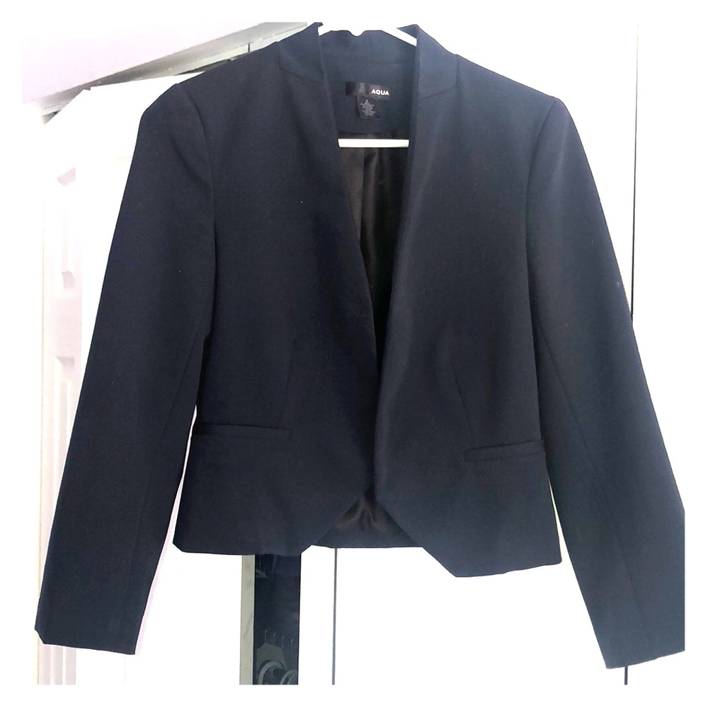Aqua fitted navy blue blazer